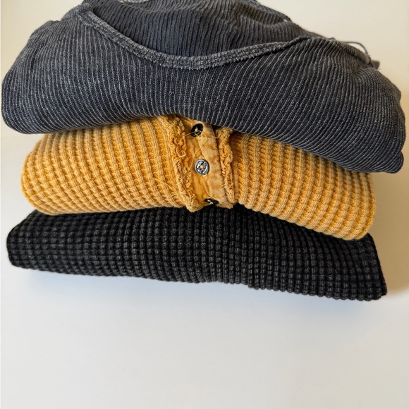 Free People XS thermal hoodie and long sleeve bundle! - Picture 2 of 8